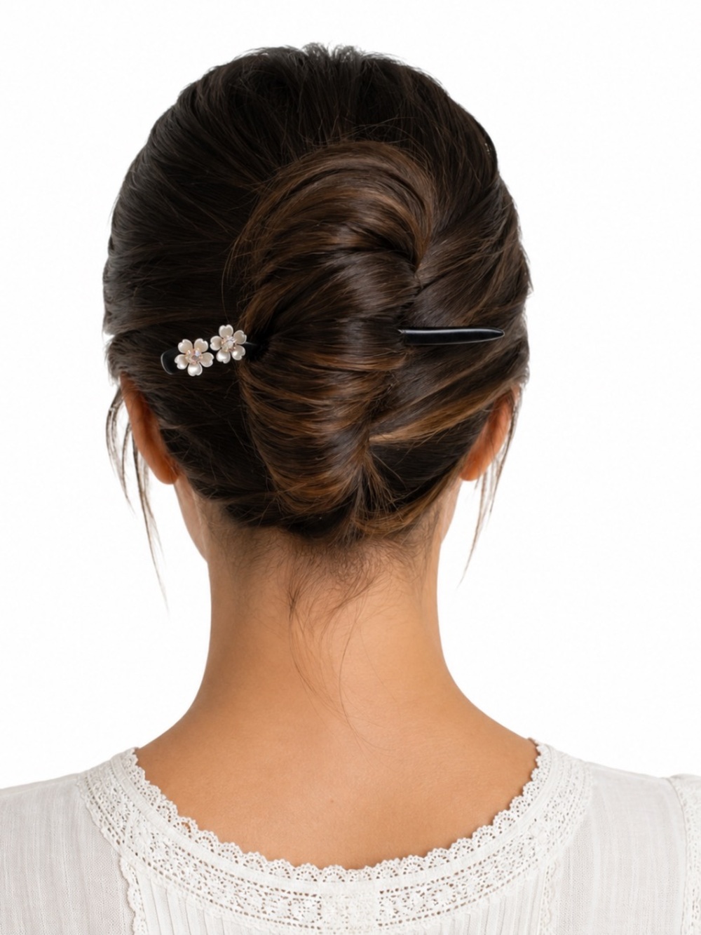 Double Flower Pearl Hair Pin- Hair Accessories